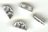 5 13x7mm Silver Plated Rhinestone Crystal Silver 2 Hole Spacer